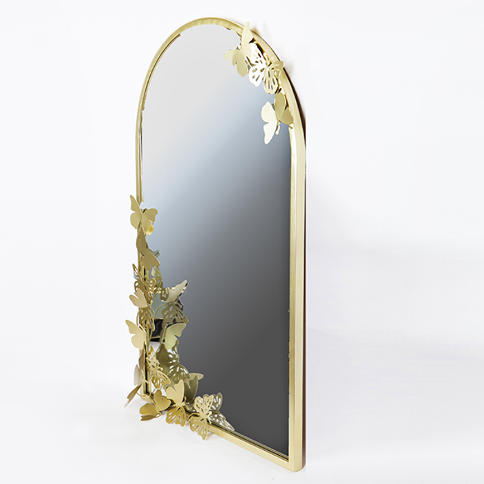 ESTHETI home Kathreptis Toixou Metallikos me Sxedio Petaloudes Xrusos 55x4.5x87.5cm 751-11011